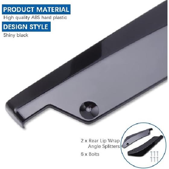 Fit Honda Car Black Rear Bumper Guard Diffuser Splitter Accessories