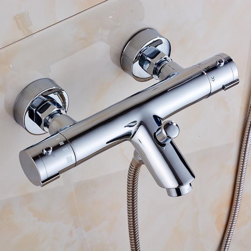 Full Copper Thermostatic Concealed Shower Set with Temperature Control Faucet