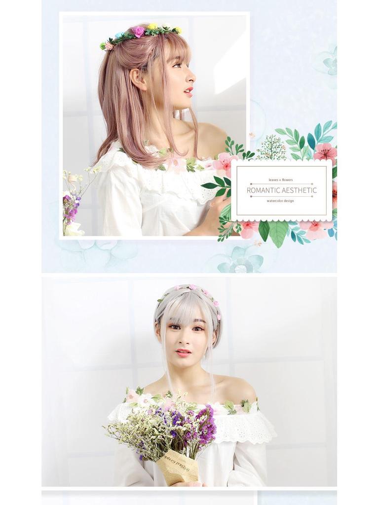 Korean Long Straight Wig with Air Bangs and Inward Buckle for Round Faces