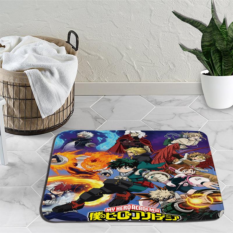 Amime meu herói academia tapetes deku midoriya izuku bakugou tapete dos desenhos animados quarto sala de estar macio antiderrapante área