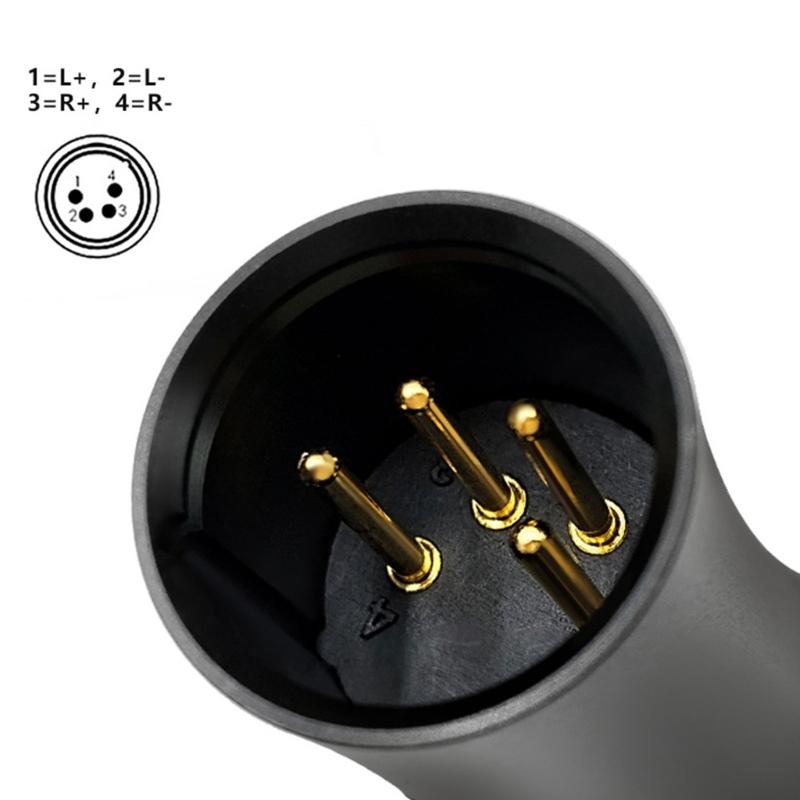 Professional 4-Pin XLR Sound Connector with Screwdriver for Balanced Headphone Signal Enhancement Aluminum Alloy