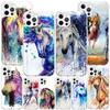 Peinture à l'huile animale Coque de téléphone Cheval Phnoe pour Iphone 17 Air 16 11 12 13 Mini 14 Plus 15 Pro Max 7 8E SE 2020 16ProMax Housse de téléphone Coq