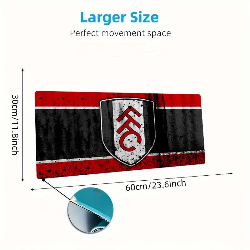 Fulham FC Print Cushion Non-slip Laptop Tablet Big Mousepad XXL Mat Mini PC Playmat With Lock edge