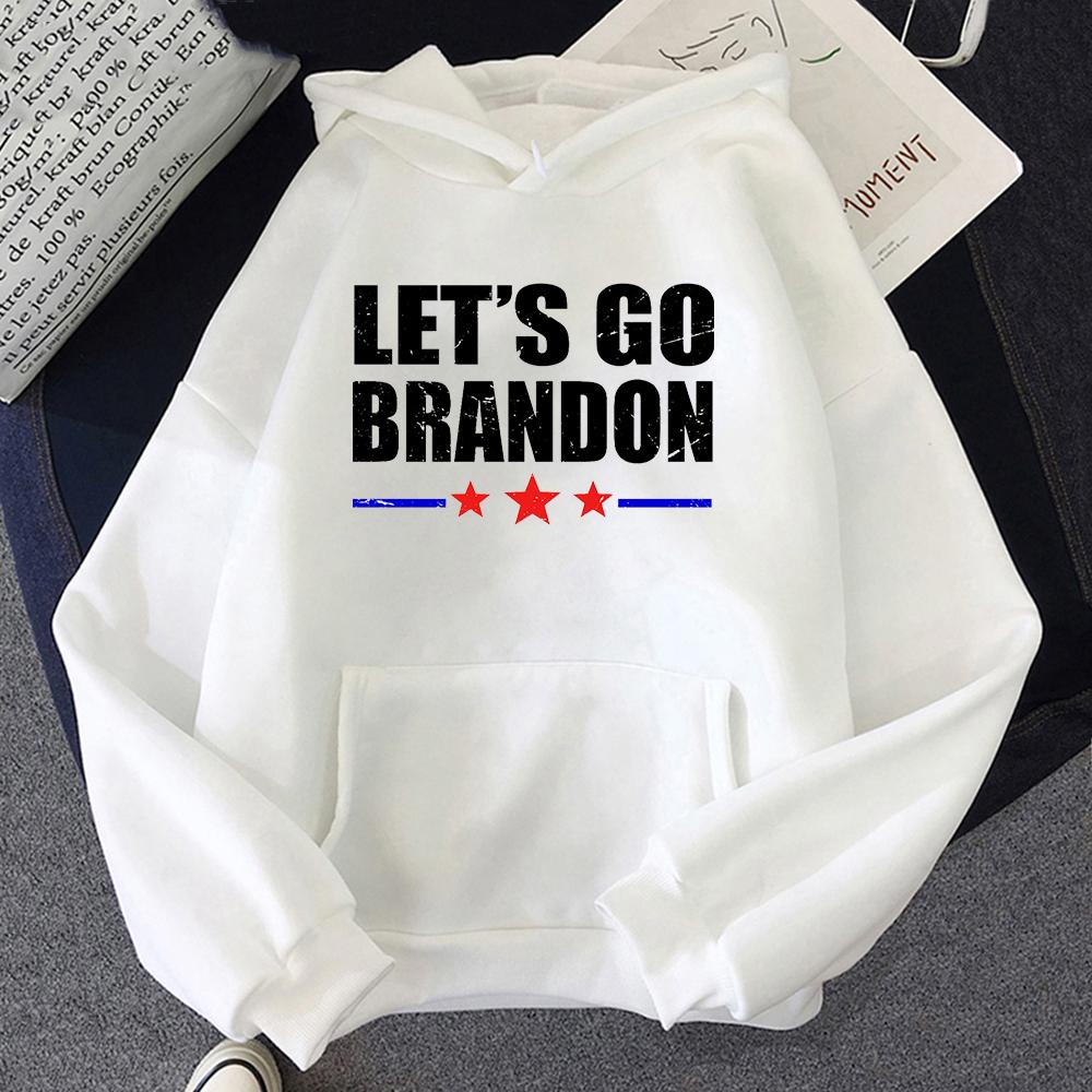 2021 New Fashion lets go brandon letter print Hoodies  Unisex Wo Unisex Long Sleeve Hooded Sweatshirts Casual Winter Streetwear Clothes
