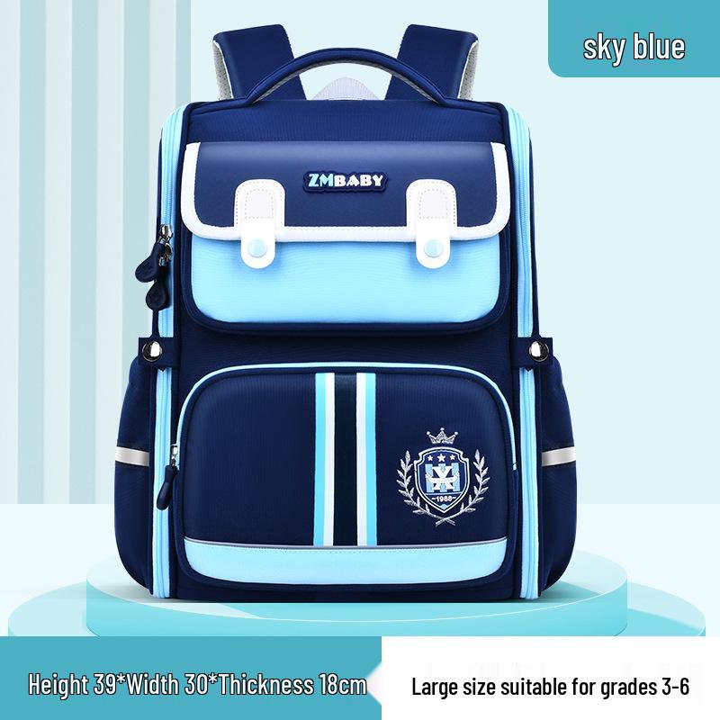 Sesame Baby Boys' Primary School Backpack for Grades 1-6 - One-piece Design