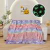 2025 new luminous rainbow unicorn pegasus star flannel blanket machine washable printing and dyeing blanket