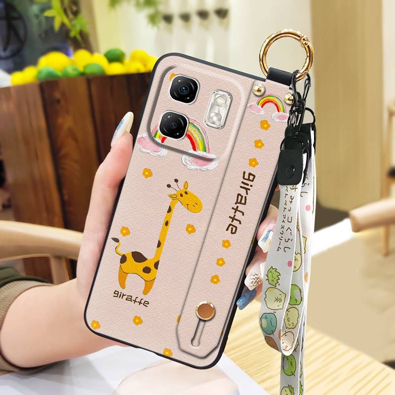Shockproof Fashion Design Phone Case For infinix Hot50i/Smart9/X6531/X6532 Durable Anti-knock Lanyard Cartoon Protective