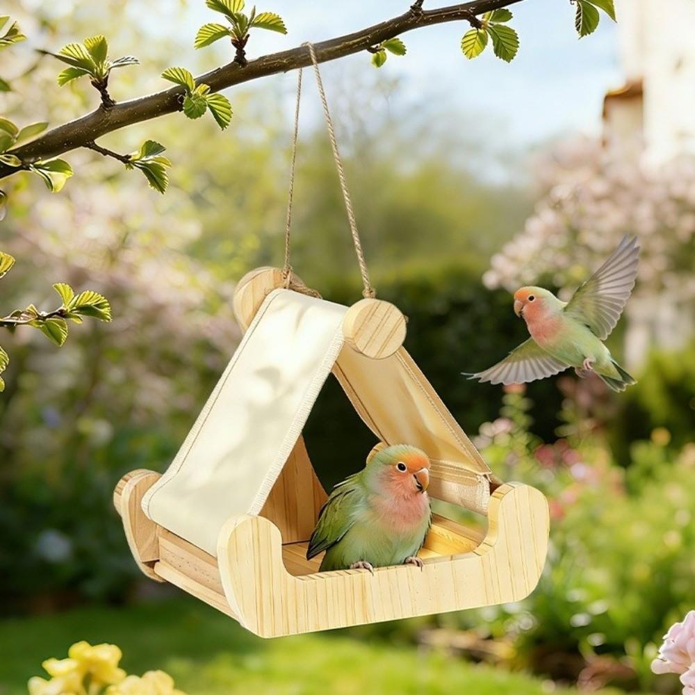 Bite Resistant Parrot Sleeping Swing Hanging Bird Feeding Station Ventilation Parrot House  Garden