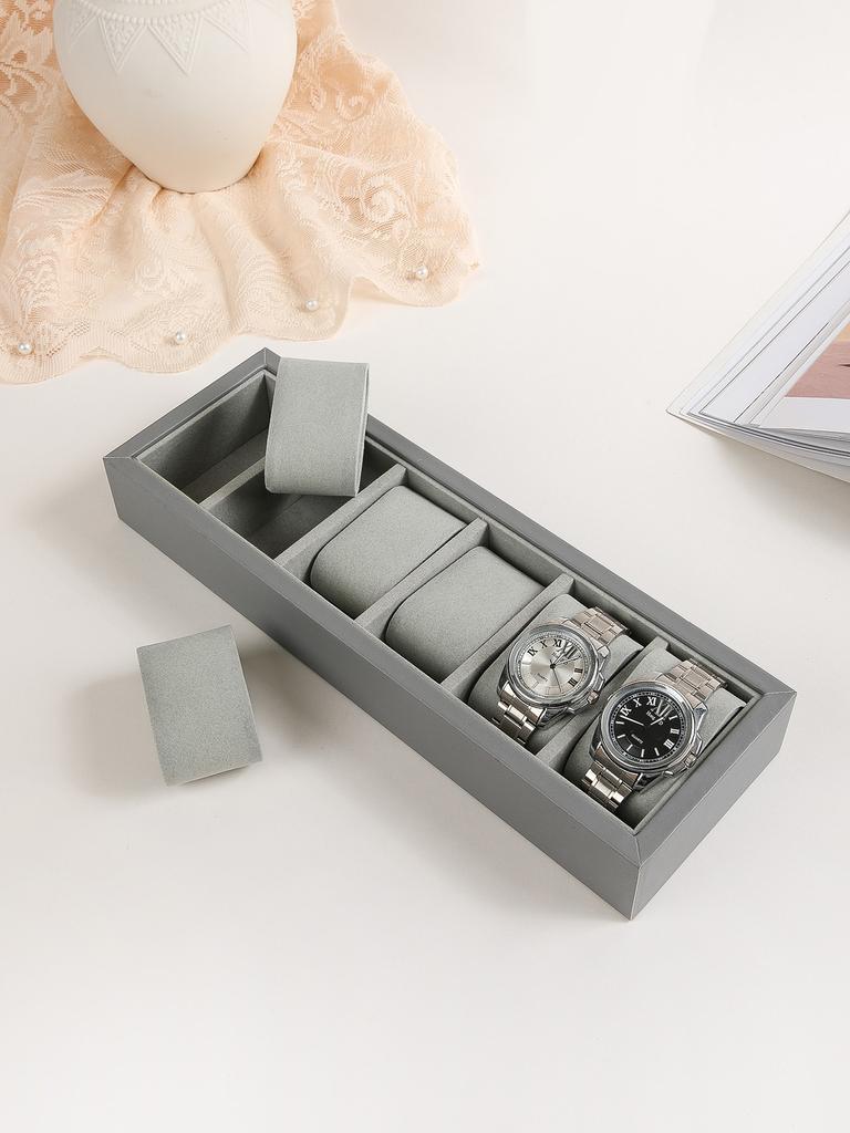 6 Slots Watch Storage Display Box Wristwatch Organizer Display Tray Watches Holder With Pillows Gift Cases