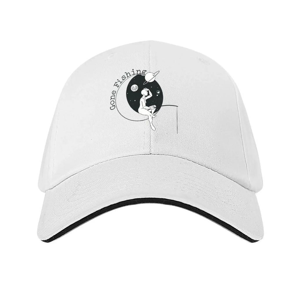 Gone Fishing Baseball Cap Icon Hat Baseball Cap Streetwear Black Luxury Women Unisexs