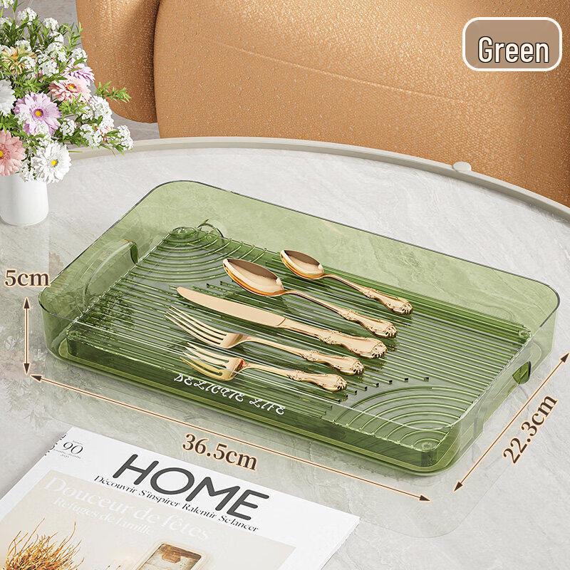 Portable Double-Layer Draining Tea Tray