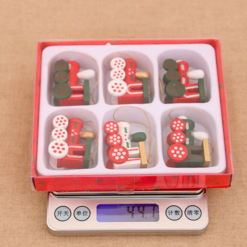 Holzanhänger Kleiner Anhänger Zuganhänger Weihnachtsdekorationen Weihnachtskugeln Geschenkbox Weihnachtsbaumanhänger Anhänger