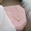 Stainless Steel Flower Pendant Necklace For Women Fashion Ladies Gold Color Clavicle Chain High Quality  Wedding Gifts