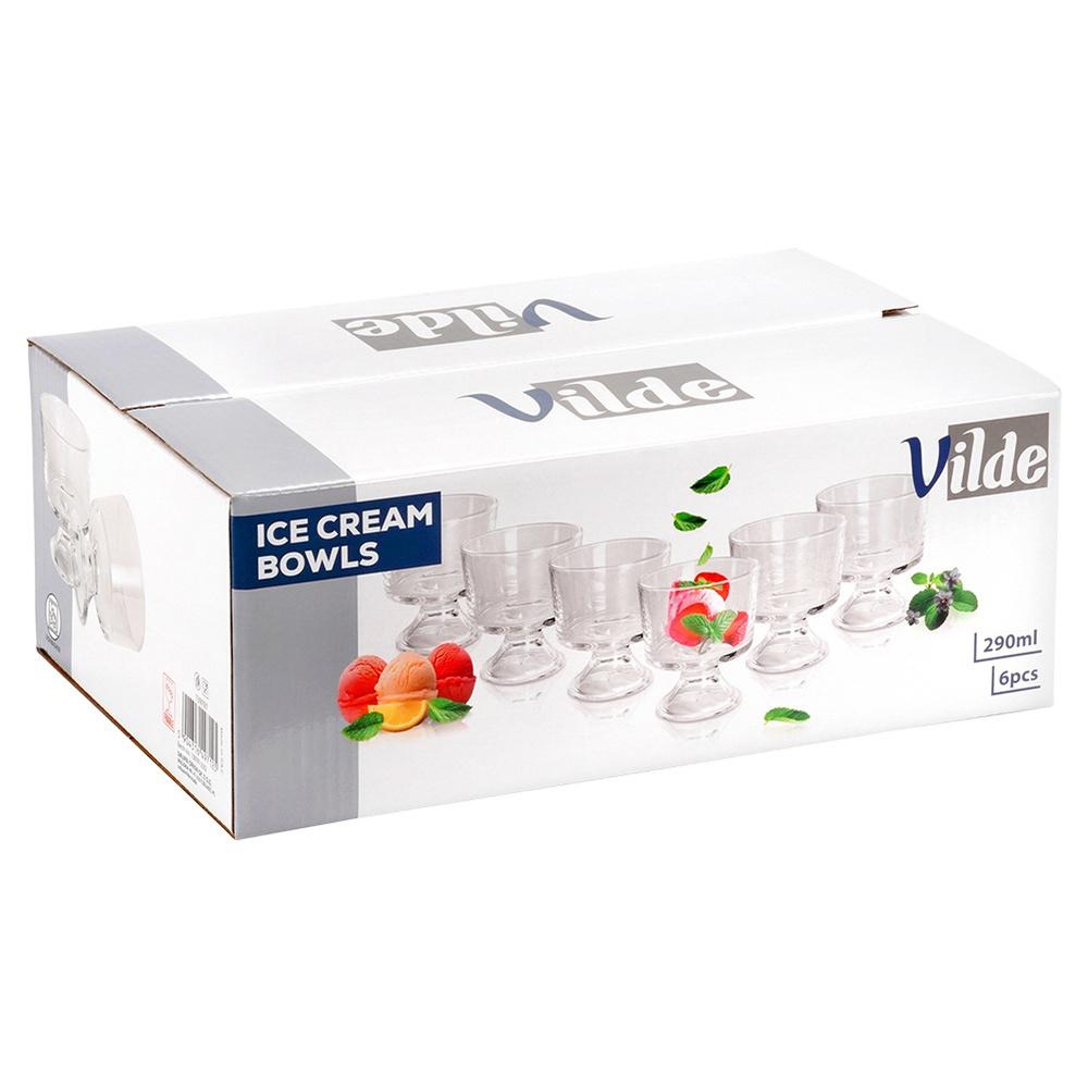 Glass Ice Cream Cups 290 Ml 6 Pcs.