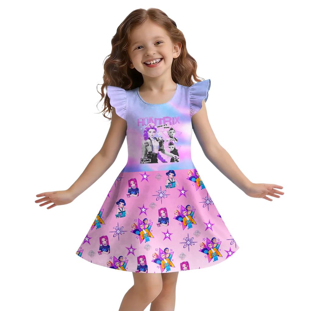 Children's Sleeveless U-neck Summer A-line Floral Casual Holiday Dress