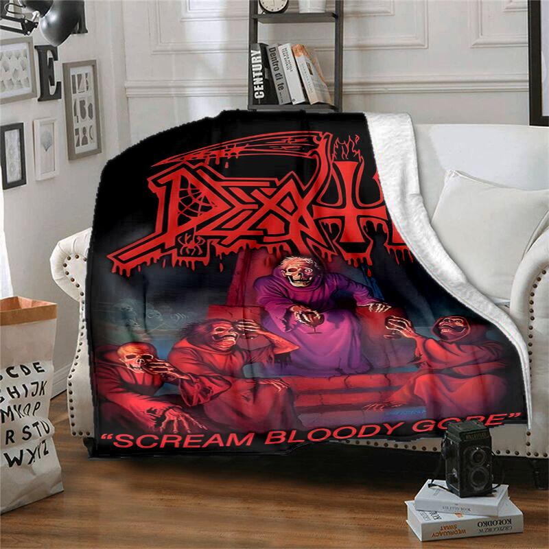 Death Flannel Blanket Soft Warm All-Season Throw, Design for Camping, Car Travel, Hiking Sofa, Bed, Office Perfect Gift for Parties