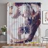 Kitchen Curtains 2 Pieces Tokyo Ghoul Window Curtain for Room 2 Panel Halloween Decoration Partition Home Interior Curtains