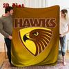 Hawthorn FC 2D Flat Pattern Flannel Blanket High Quality All Seasons Warmth and Comfort Perfect for Christmas Gifts.MMT0918406
