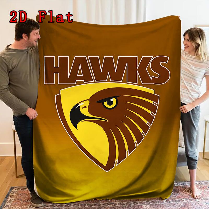 Hawthorn FC 2D Flat Pattern Flannel Blanket High Quality All Seasons Warmth and Comfort Perfect for Christmas Gifts.MMT0918406