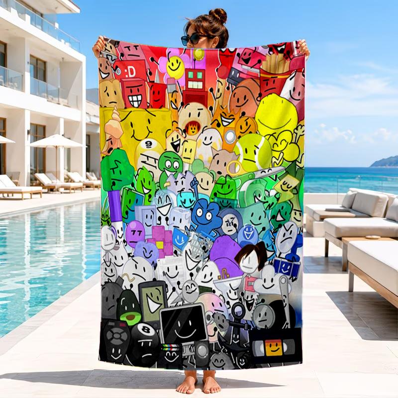 Colorful Dream Island Collage Beach Towel, Microfiber Beach Towel, Perfect For Pool, Beach, Travel, Home Decor Beach Party Fan gifts