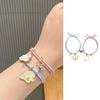 1 Pair Couple Bracelet Adjustable Cartoon Charm Magnetic Half Love Heart Friendship Bracelet Fashion Accessories Romantic Birthday Gift