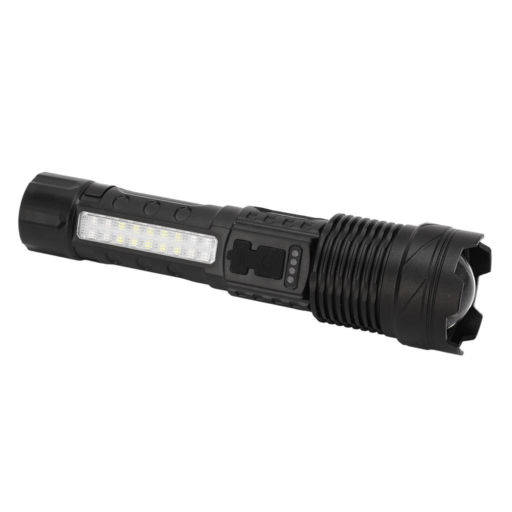 LED Bright Flashlight COB Work Light USB Rechargeable IPX4 Outdoor Lighting White Laser Flashlight