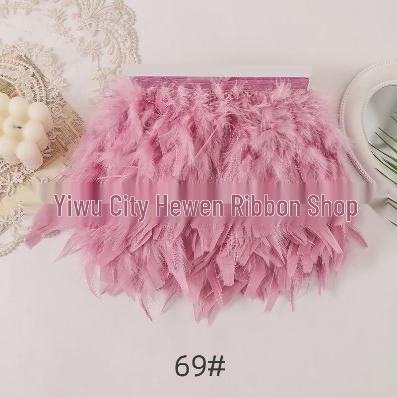 10-15CM Turkey Feather Trim for Clothing, DIY, and Jewelry Decor