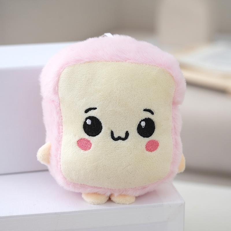 

Delightful Keychain Plush Character Cute Bread Shape Bag Hanging Toy Lovely Accessory Bags For світло-рожевий колір