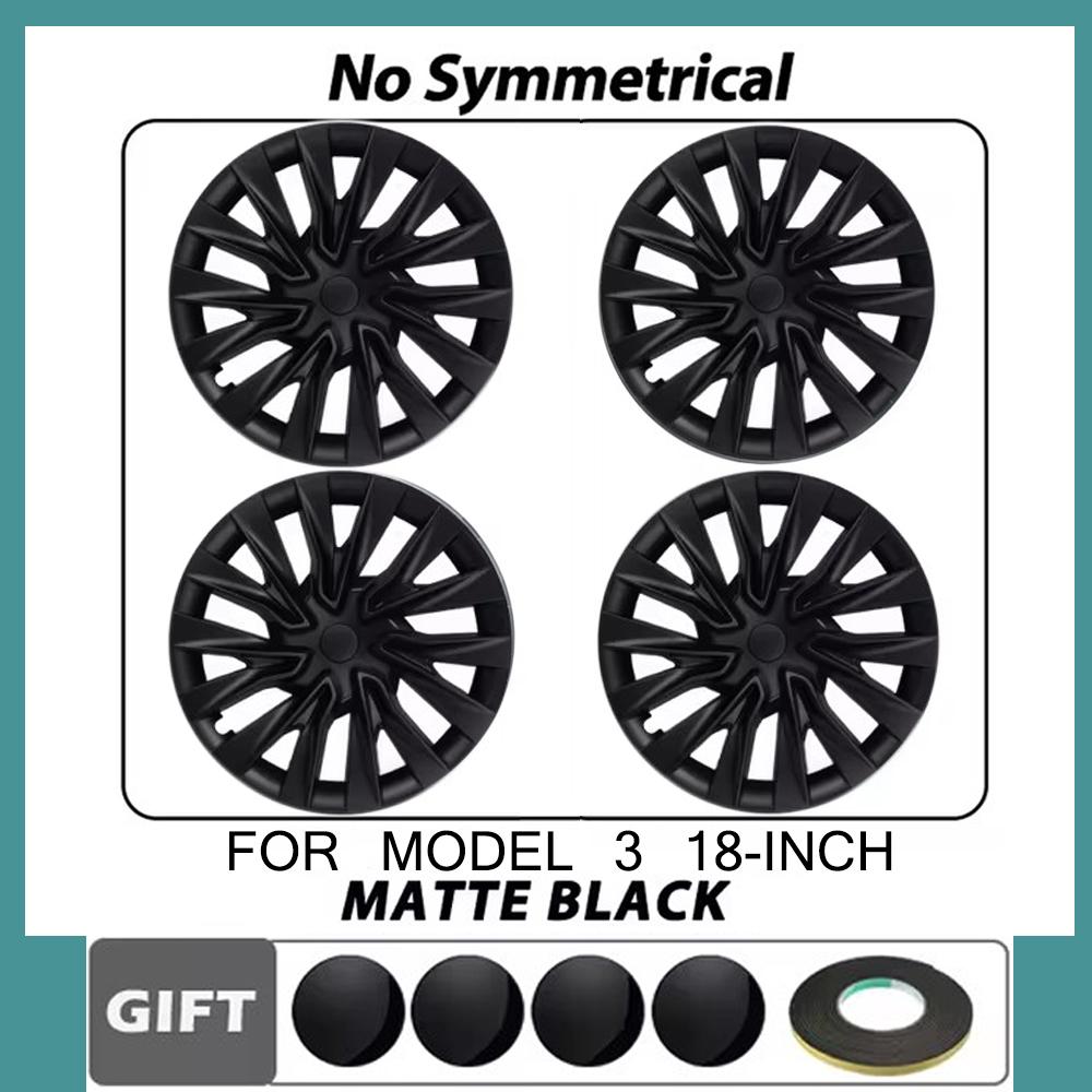 4PCS For Tesla Model 3 Highland 2025-2025 New 18 Inch Blade Replacement Wheel Hub Cover Automotive Hub Cover Full Wheel Cover