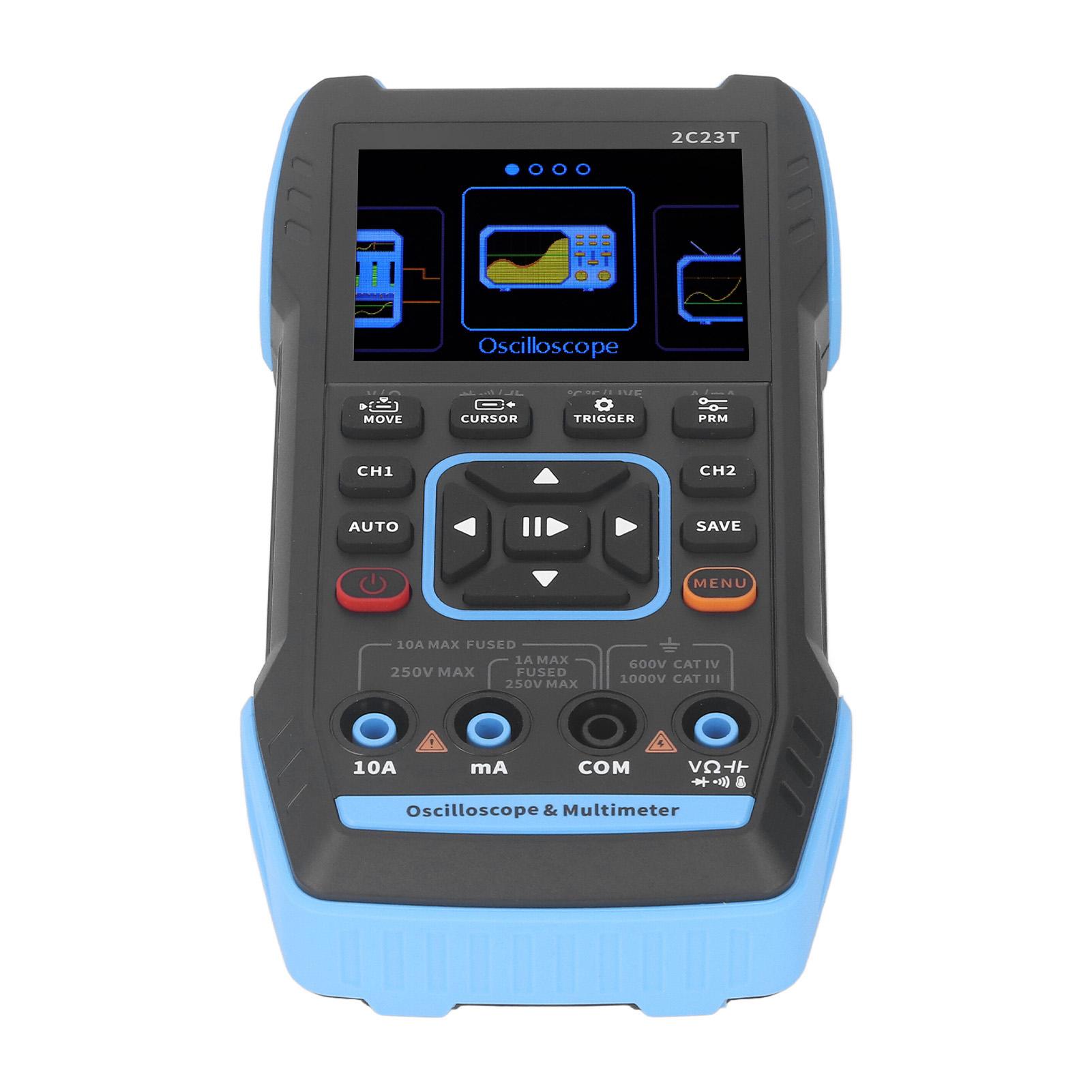 

Осцилограф Мультиметр Генератор Сигналів 3 в 1 Двоканальний 2,8-дюймовий HD РК-дисплей Цифровий Дисплей Портативний Осцилограф з