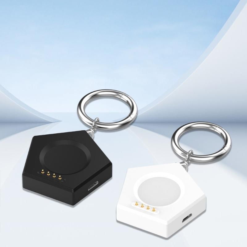 Portable Keychains Charger Base Tiny  USB Type C Input Safety Defense  Fast Charging Base PVC for  Watch X2 Mini