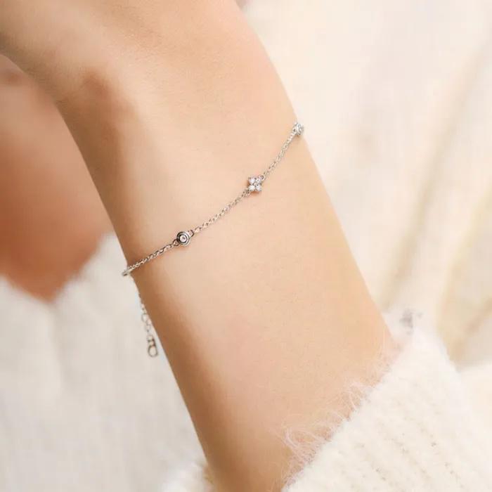 Dazzling Lab Diamond Silver Bracelet