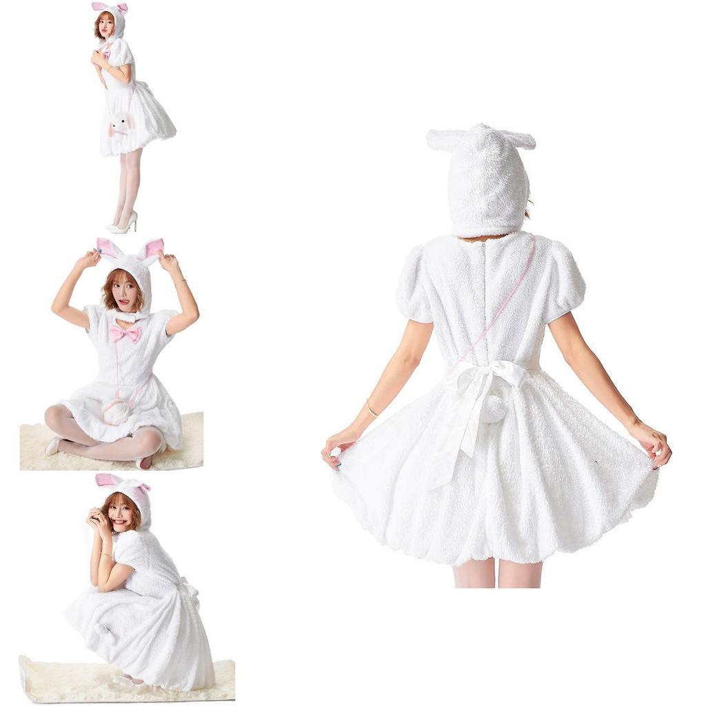Niedliches Hasenkostüm aus Polyester für Theateraufführungen und Kinderaktivitäten – perfekt für Tierpartys!