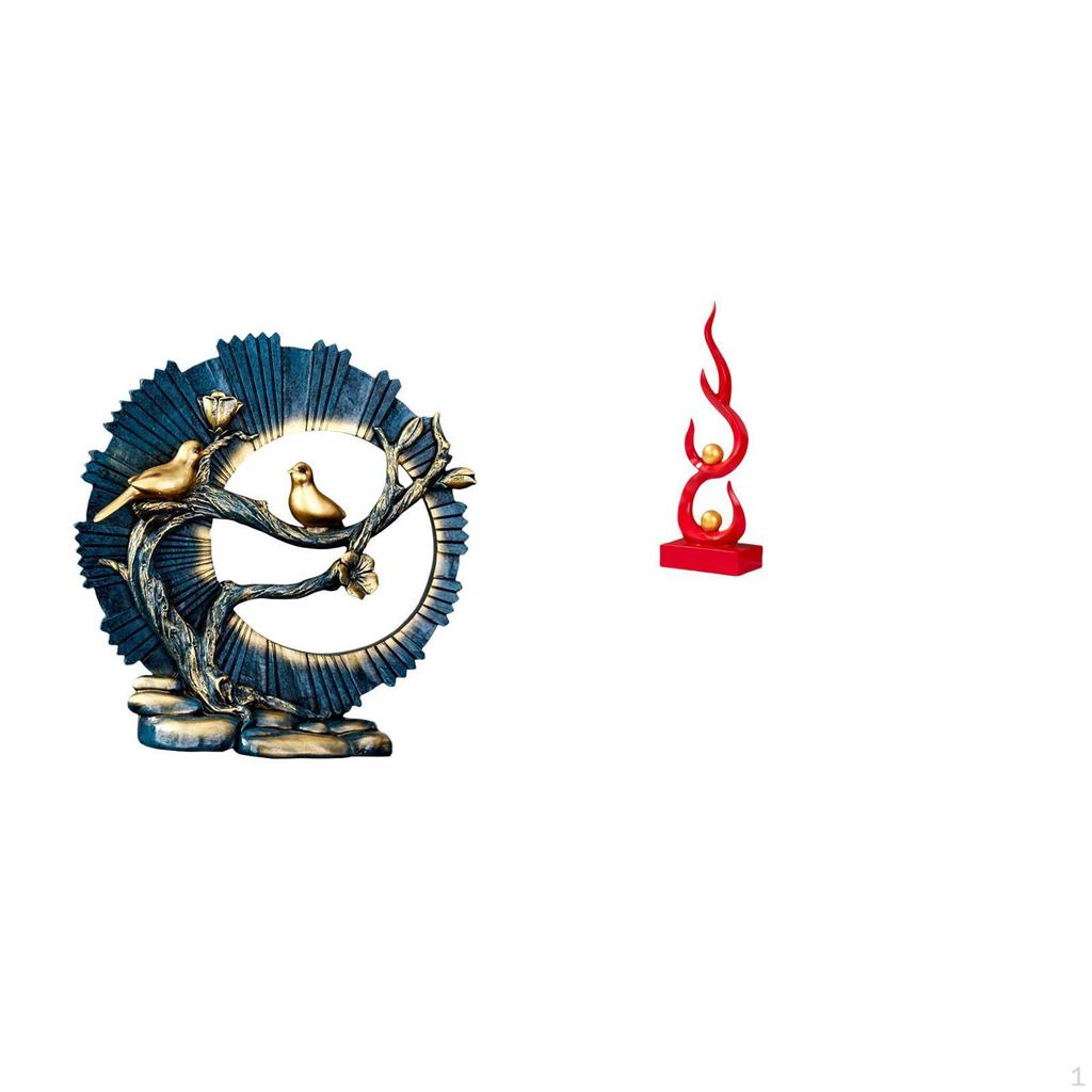 Figurine Craft Knick Knack Resin Fire Statue Flame for House Decorations Bookshelf Living