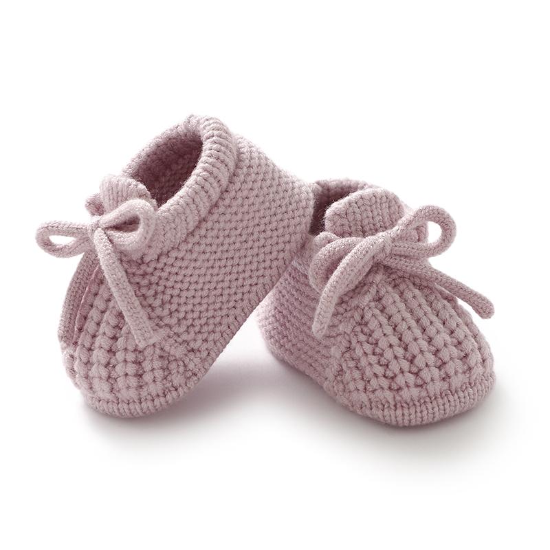 Buty Niemowlęce Dzianinowe Obuwie do Łóżeczka Noworodka 0-18M Ciepłe Akcesoria Odzieżowe Niemowlęcy Chłopcy Dziewczynki Pierwsze Buciki Modne Jednolite Maluch Dziecko