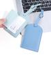 Customizable Multi-Color PU Faux Leather Luggage Tag with Lanyard and Card Holder - In Stock