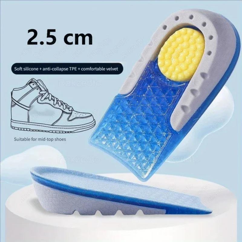 Branț Premium TPE Gel Înălțat Tampoane Jumătate de Pantof pentru Bărbați Femei Confortabil Gel Siliconic Invizibil Înălțător de Călcâi 1-3cm Tălpi Suport