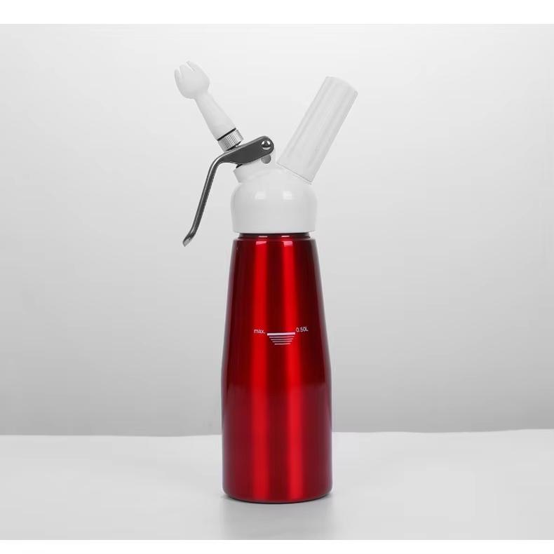 500ml Šlehač na smetanu Přenosná hliníková pěnová pistole na smetanu Stříkací pistole na dorty Sifonová stlačovací láhev Kuchyňský nástroj na dezerty