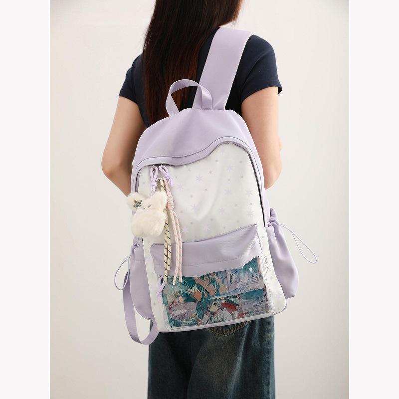 Japanese cute bar pain bag backpack women's 2025 summer new high-value junior high school student schoolbag
