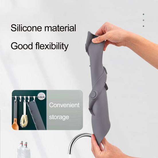 Sink Splash Guard Reliable Firmly Fixed Slope Design Suction Cup Baffle Kitchen Water Splash Shield Guard Water Blocking Board