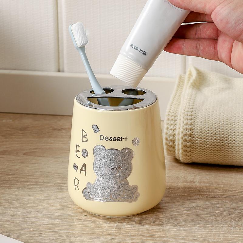 Bathroom Ceramic Emulsion Bottle Cartoon Animal Soap Dispenser Bathroom Shower Gel Shampoo Water Bottle Bathroom Supplies
