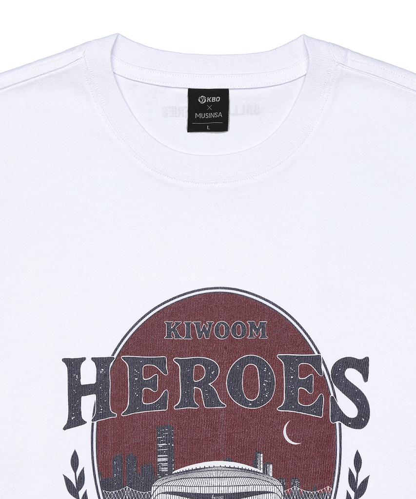 Hangugyaguwiwonhoe Musinsa X Kbo Ballpark Ver.2 Short Sleeve T-Shirt White [Seoul Kiwoom Heroes]
