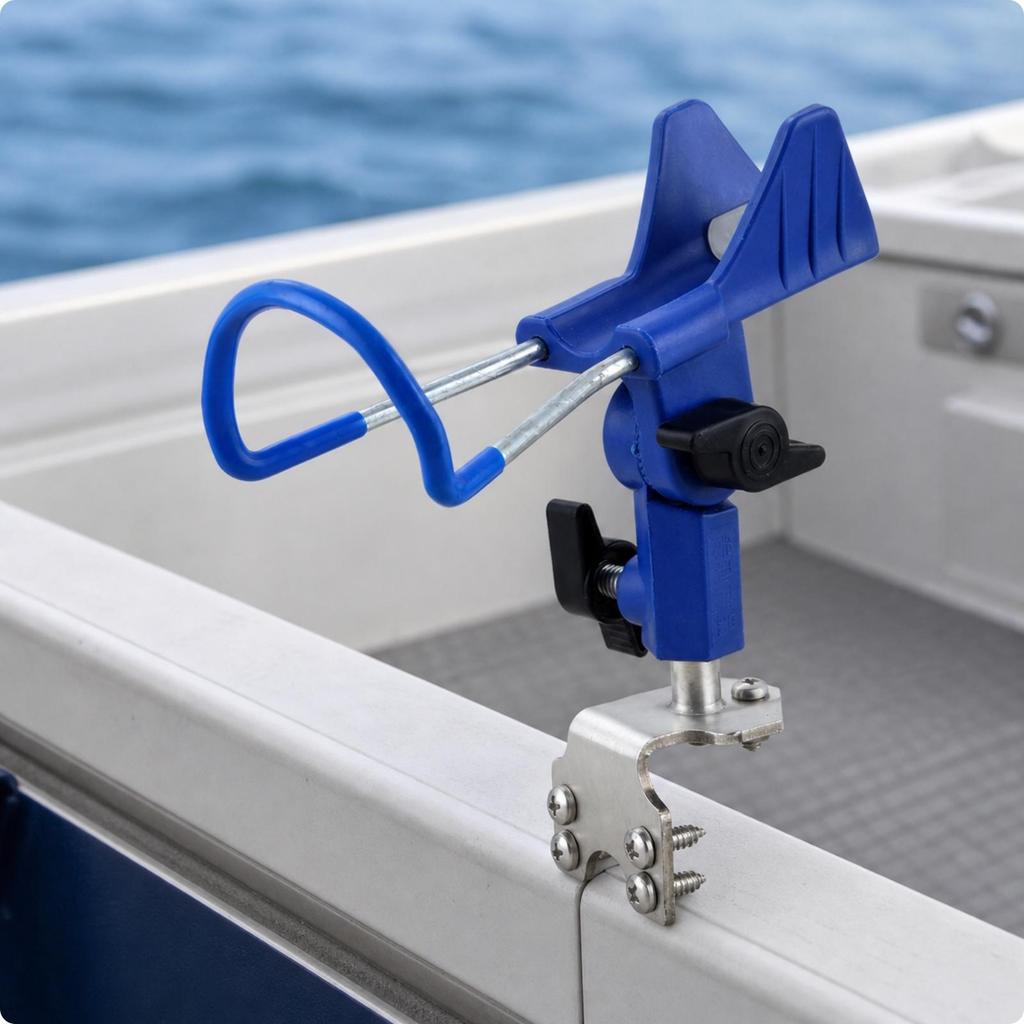 Fishing Accessory Compact Boat Rod Holder with Clamp Base Heavy Duty |