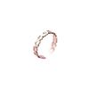 925 Silver Heart Hollow Opening Rings Fine Small Fresh Fashion Simple Love Jewelry R033