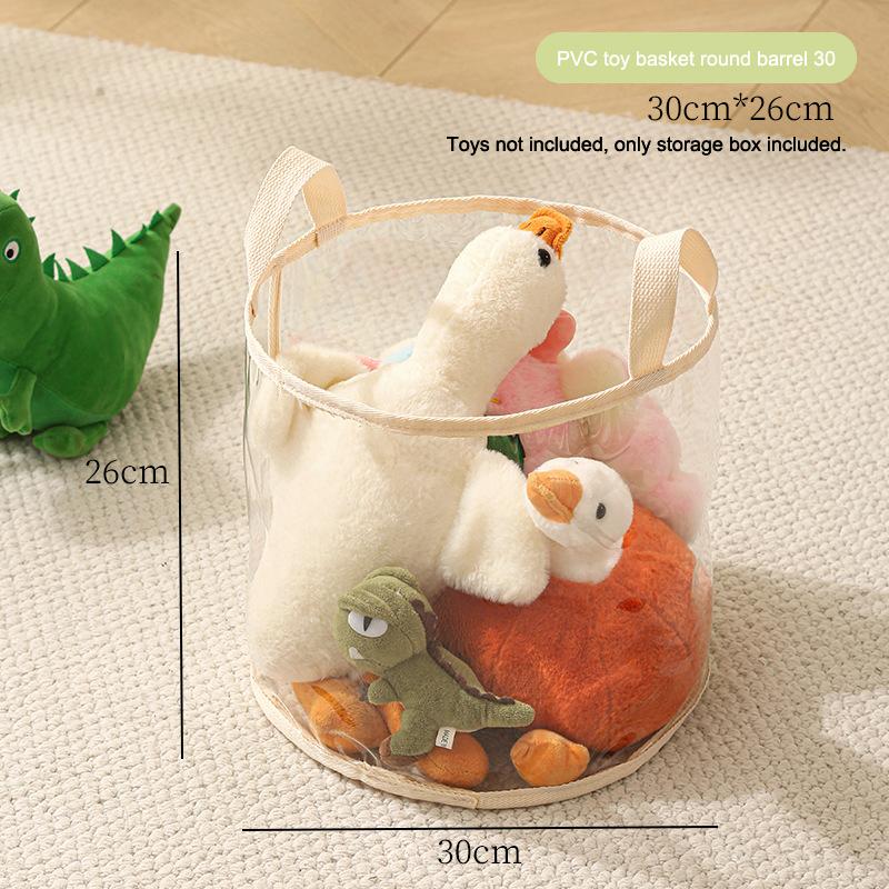 Transparenter Kinder Spielzeug Aufbewahrungskorb Große Größe Spielzeug Aufbewahrungstasche Große Kapazität Haushalts Multifunktionaler Aufbewahrungskorb