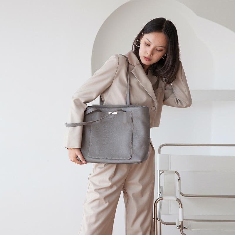 Large Women's Genuine Leather Sling Bags Ladies Shoulder Bag Top