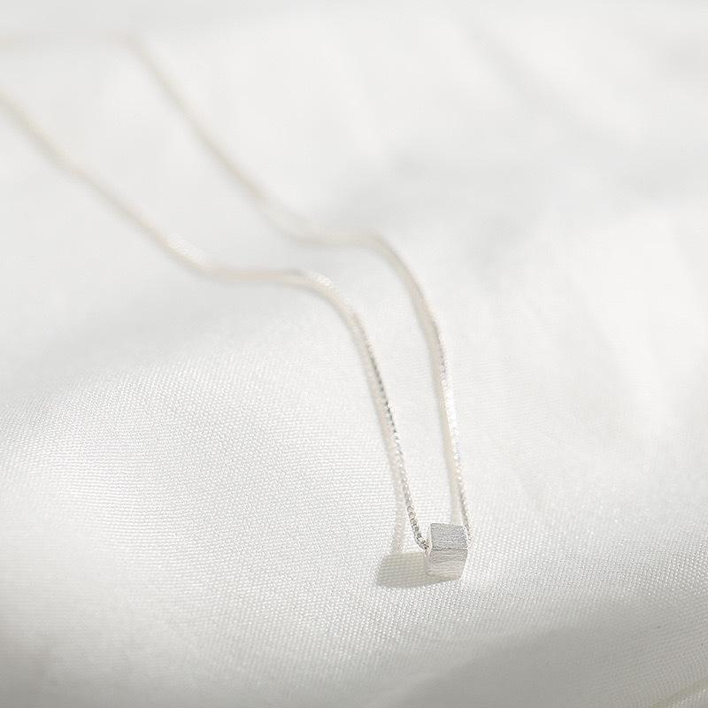 Korean Style Geometric Square Pendant Necklace for Women 2024 - Light Luxury Clavicle Chain