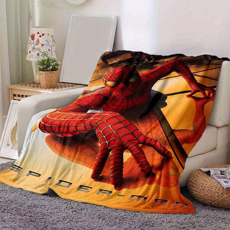 Spider-man Cute Printed Blanket Rectangular Soft Comfortable Modern Style Polyester