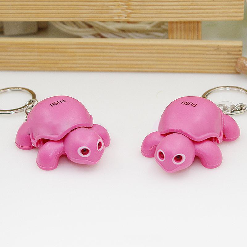 

Мультфильм Креативное Маленькое Животное Светодиодные Огни Светящиеся Звуки Черепаха Брелок Сумка Подвесной Кулон Украшения розы красного