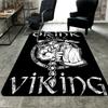 Black and White Viking Character Rug Floor Mat for Living Room or Bedroom Soft and Comfortable Carpet a Gift for Birthday and Holiday.NFF0928334